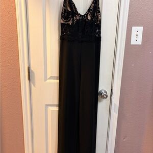 Fashion Nova Black Lace Detail Top Jumpsuit